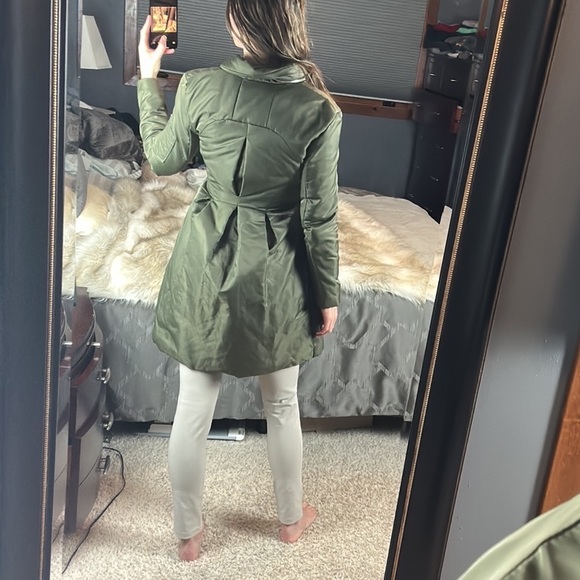 Storets Army Green Puffer Zipper Jacket Coat XS/S - Picture 6 of 17